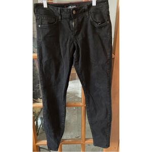 Women's FRAN DENIM Black Skinny Jeans with Red Stitching, Size 28